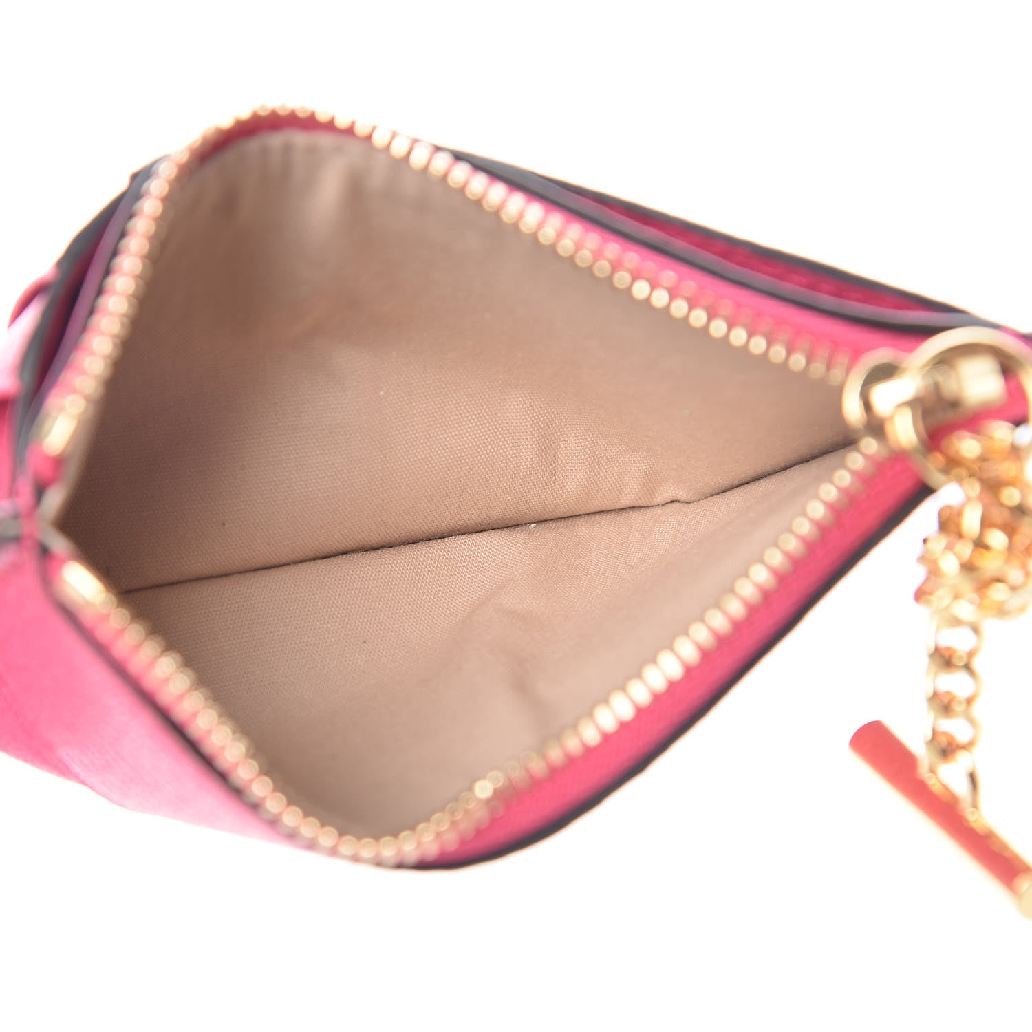 Chloe Grained Calfskin Drew Card Holder Fuchsia Rose 5 of 9