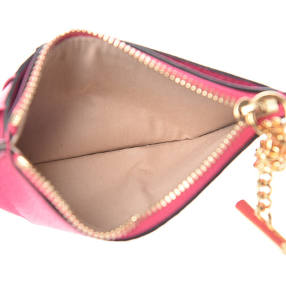 Chloe Grained Calfskin Drew Card Holder Fuchsia Rose 5 of 9