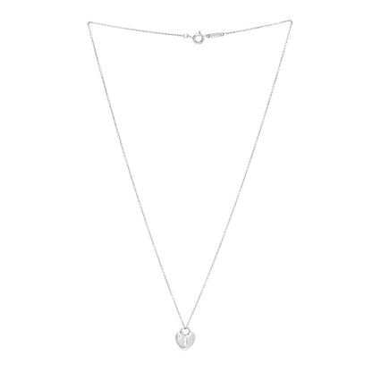 Tiffany Sterling Silver Heart Lock Pendant Necklace 3 of 5