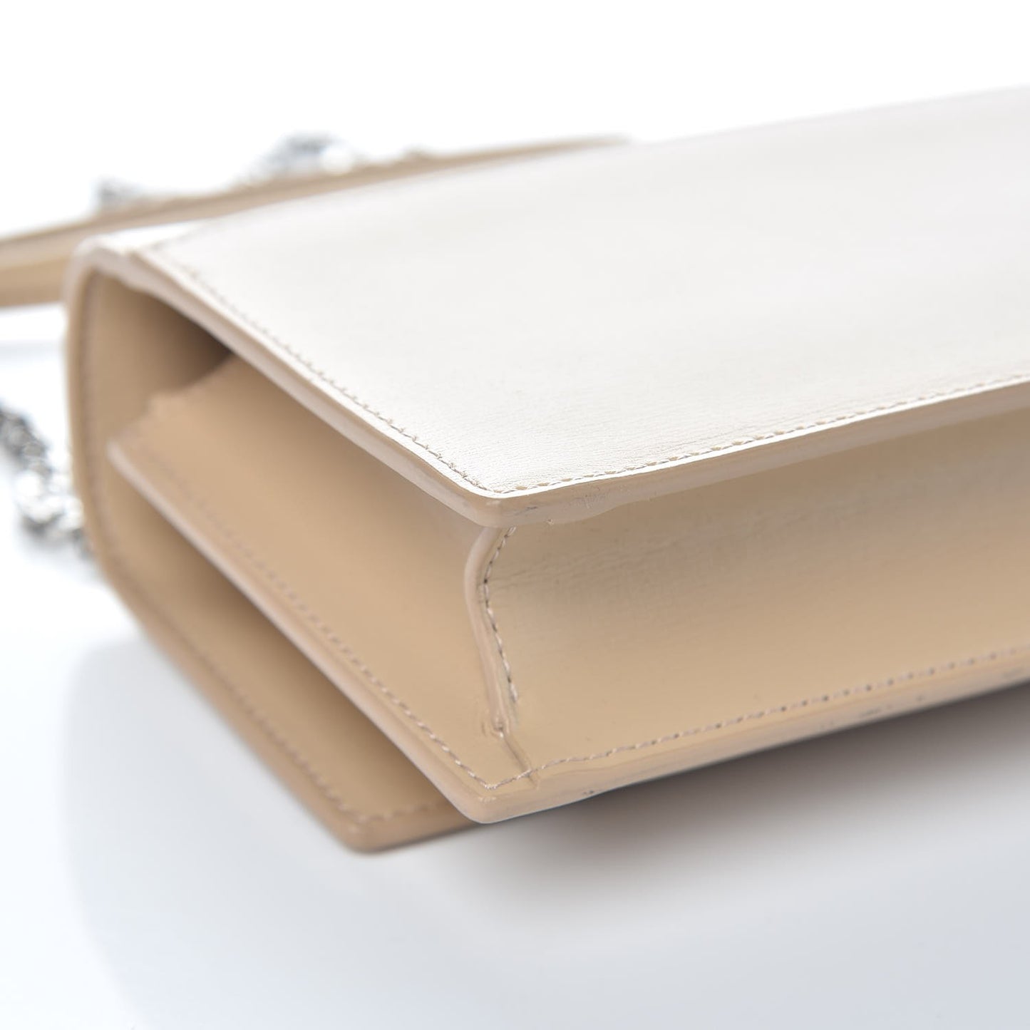 Calfskin Monogram Sunset Chain Wallet Nude Powder