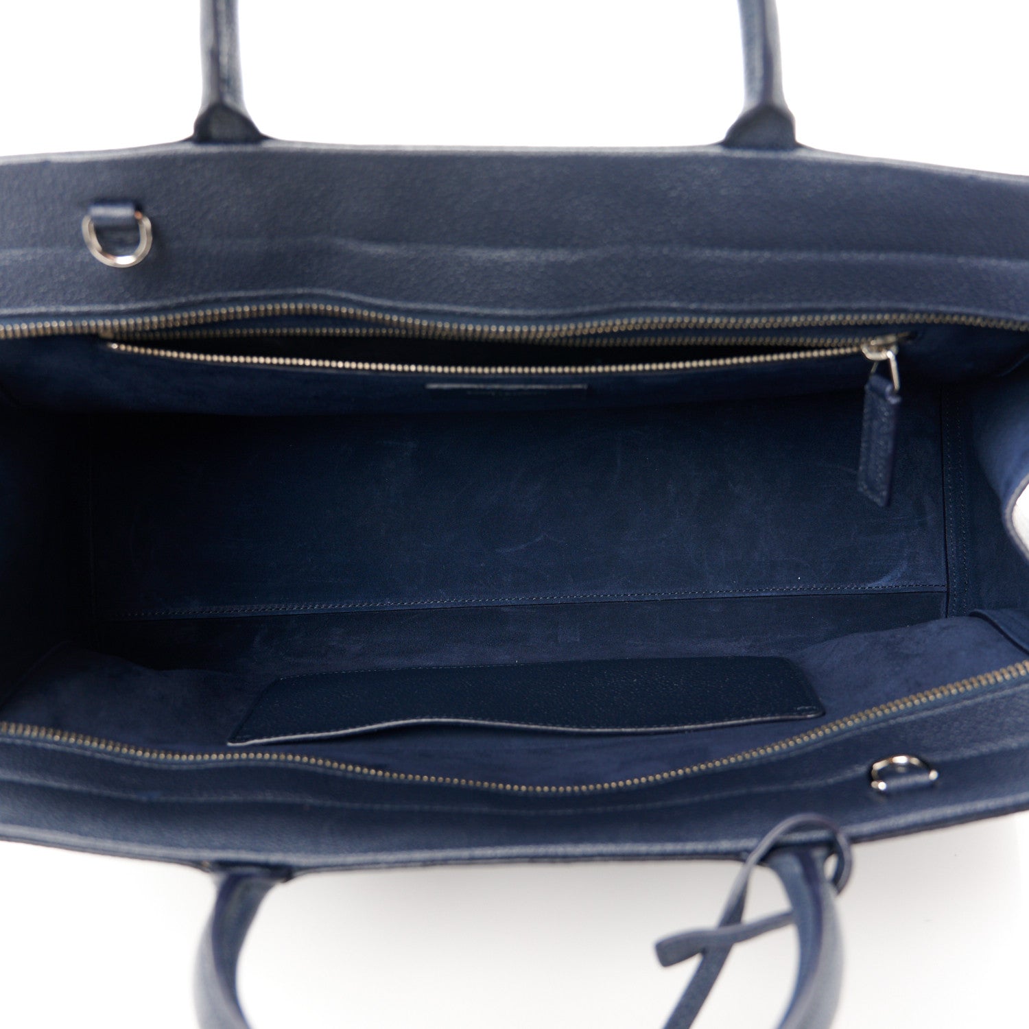 Saint Laurent Calfskin Medium Rive Gauche Cabas Navy Blue 5 of 10