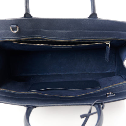 Saint Laurent Calfskin Medium Rive Gauche Cabas Navy Blue 5 of 10