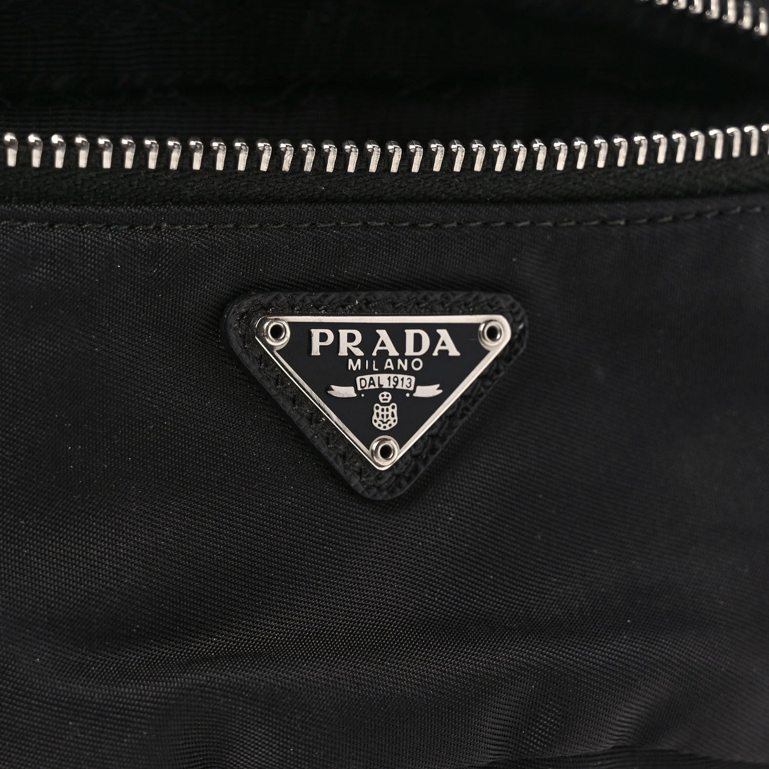 Prada Tessuto Nylon Wrist Pouch Black 6 of 6