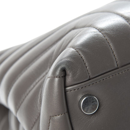 Saint Laurent Calfskin Y Quilted Monogram Large Loulou Chain Satchel Earth 13 of 15