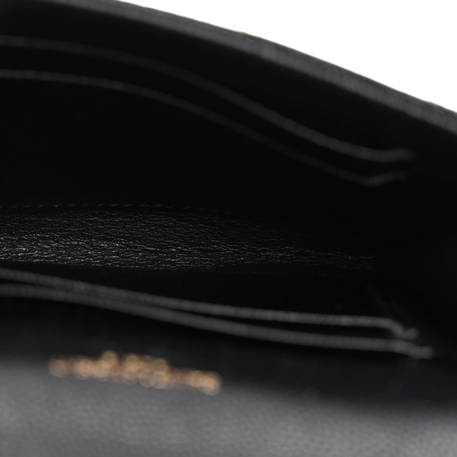 Saint Laurent Grain De Poudre Matelasse Chevron Small Monogram Envelope Wallet Black 5 of 7