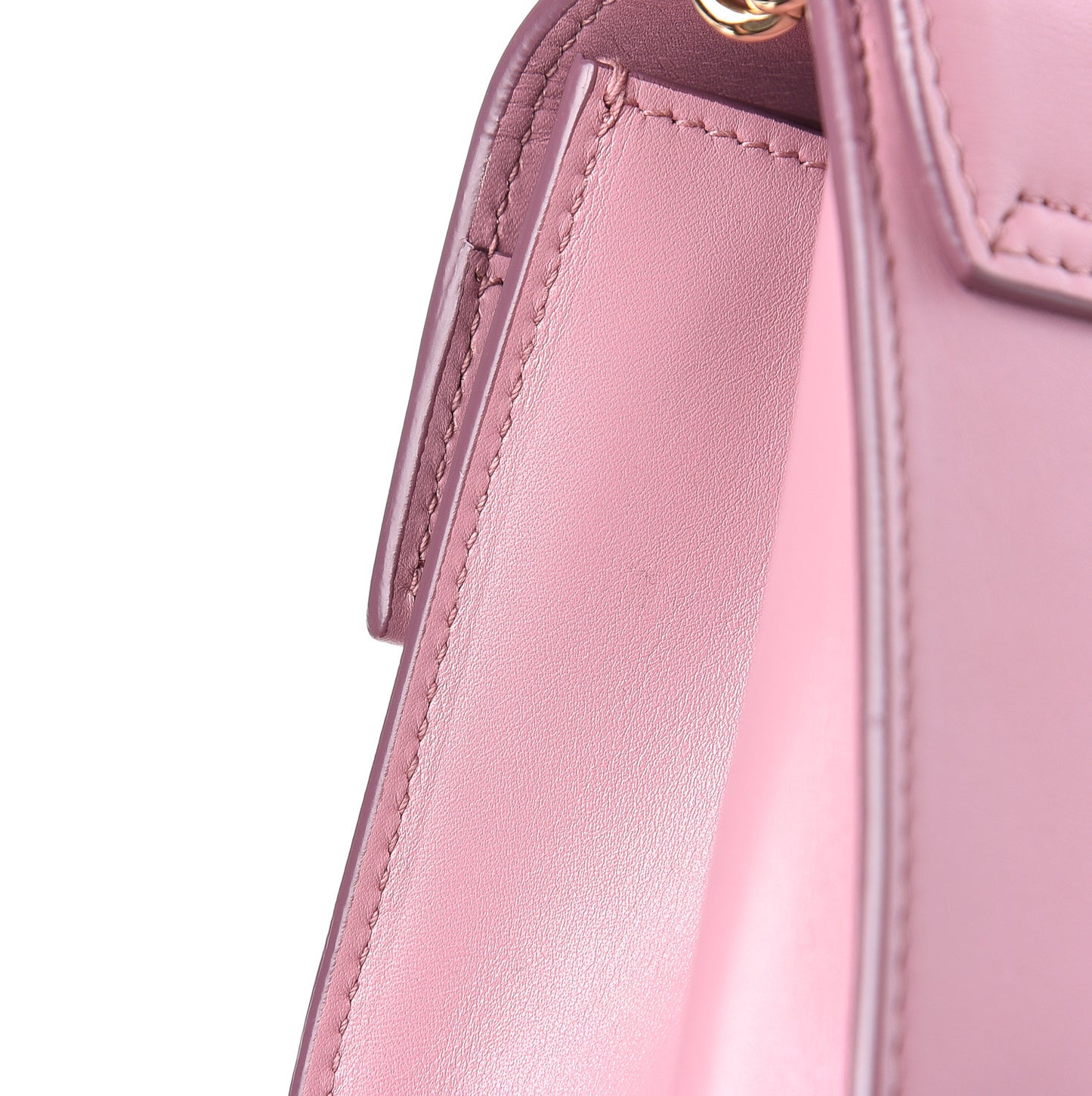 Calfskin Lucia Chain Shoulder Bag Pink