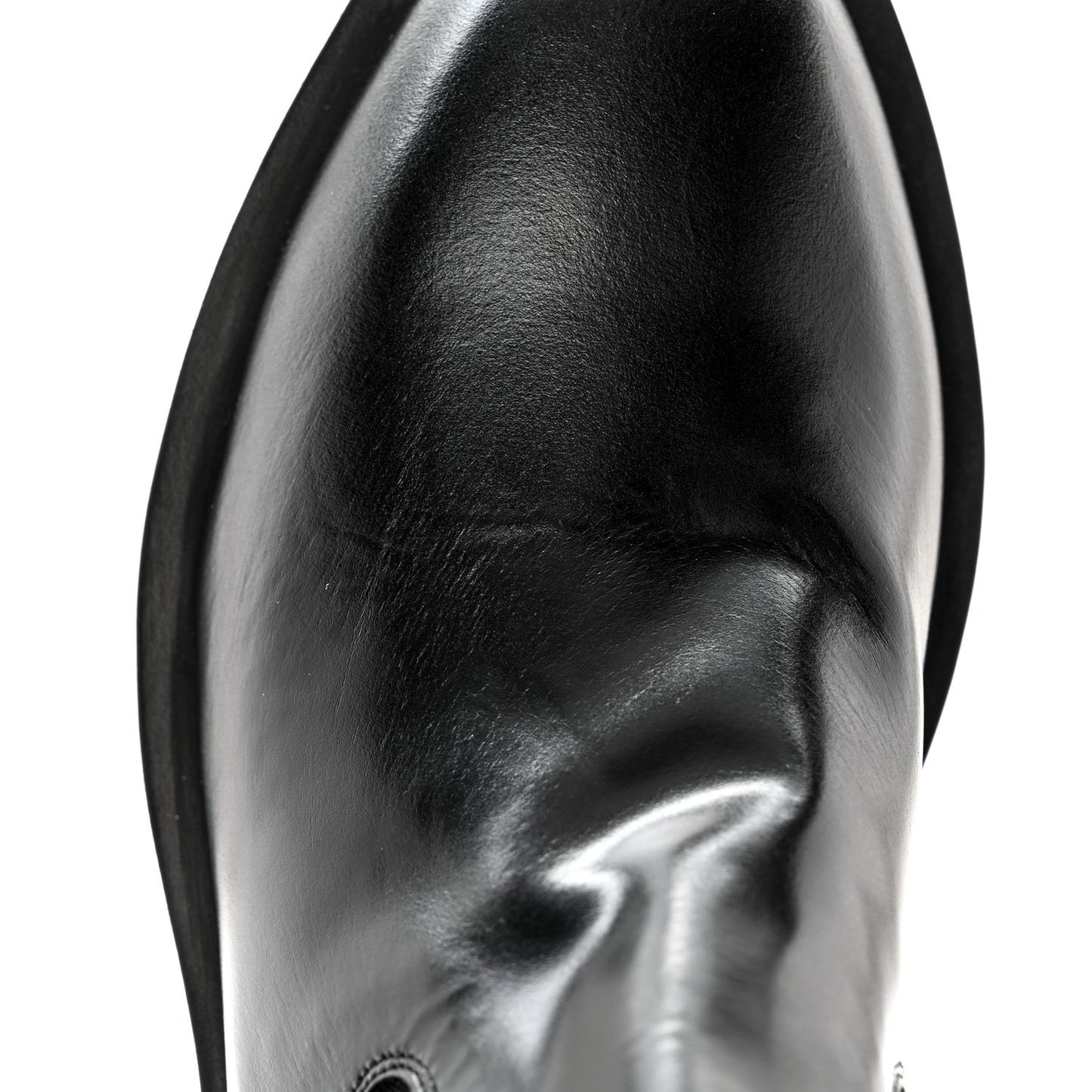 Calfskin Square Chelsea Boots 37 Black