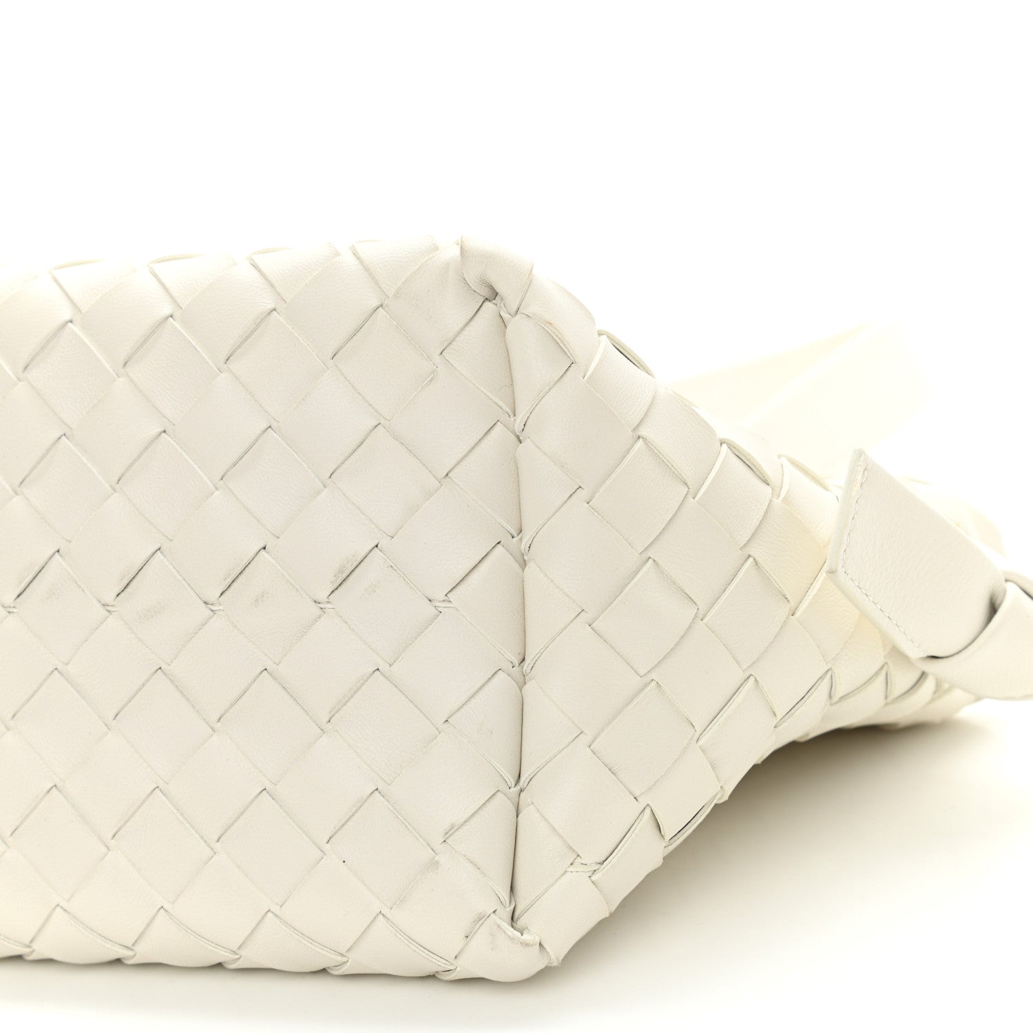 Bottega Veneta Nappa Intrecciato Tie Shoulder Bag White 9 of 10