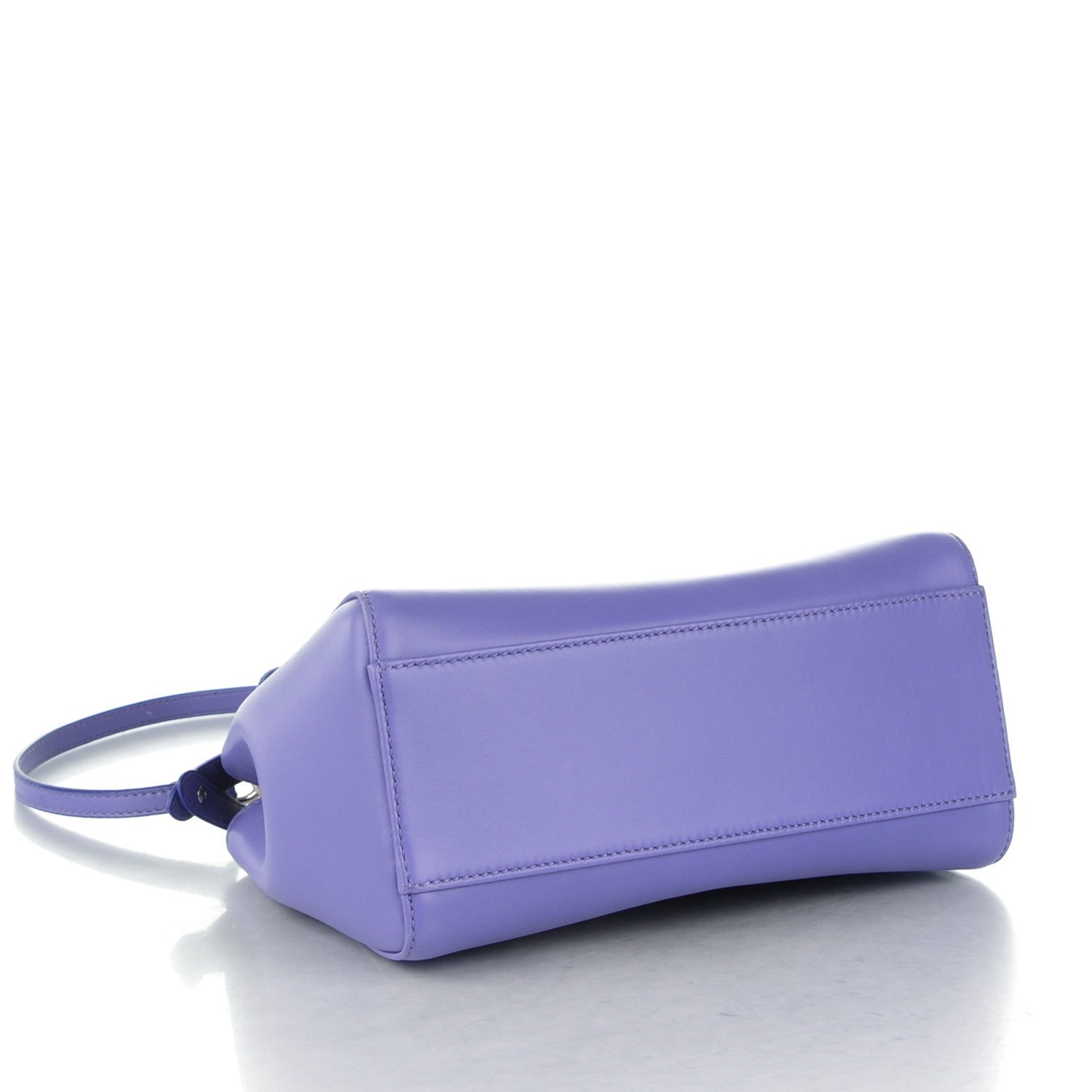 Fendi Nappa Mini Peekaboo Iconic Satchel Viola Cassis 4 of 8