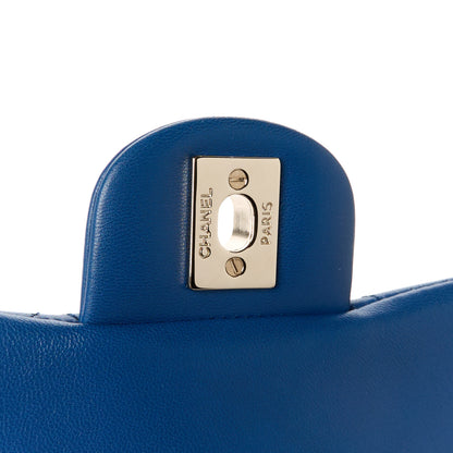 Chanel Lambskin Quilted Mini Square Flap Blue 6 of 11