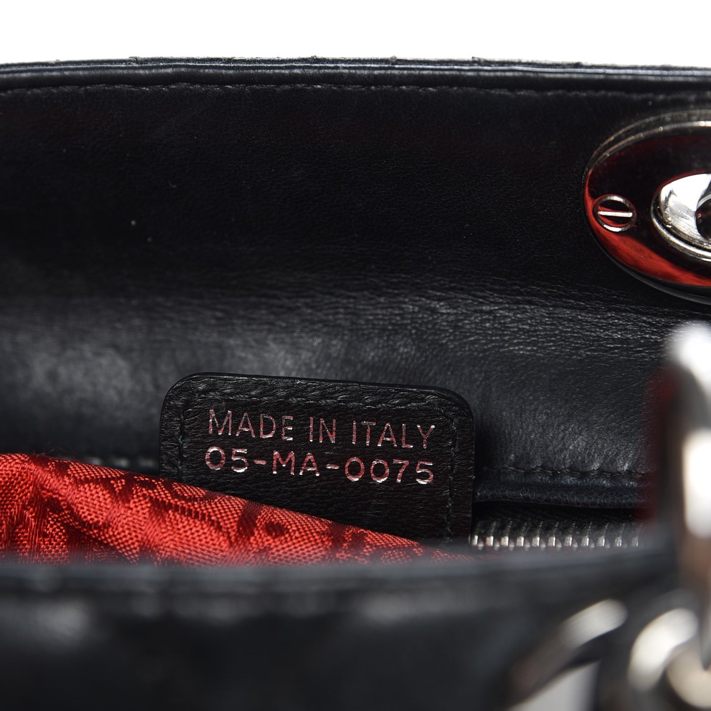 Lambskin Cannage Large Lady Dior Black