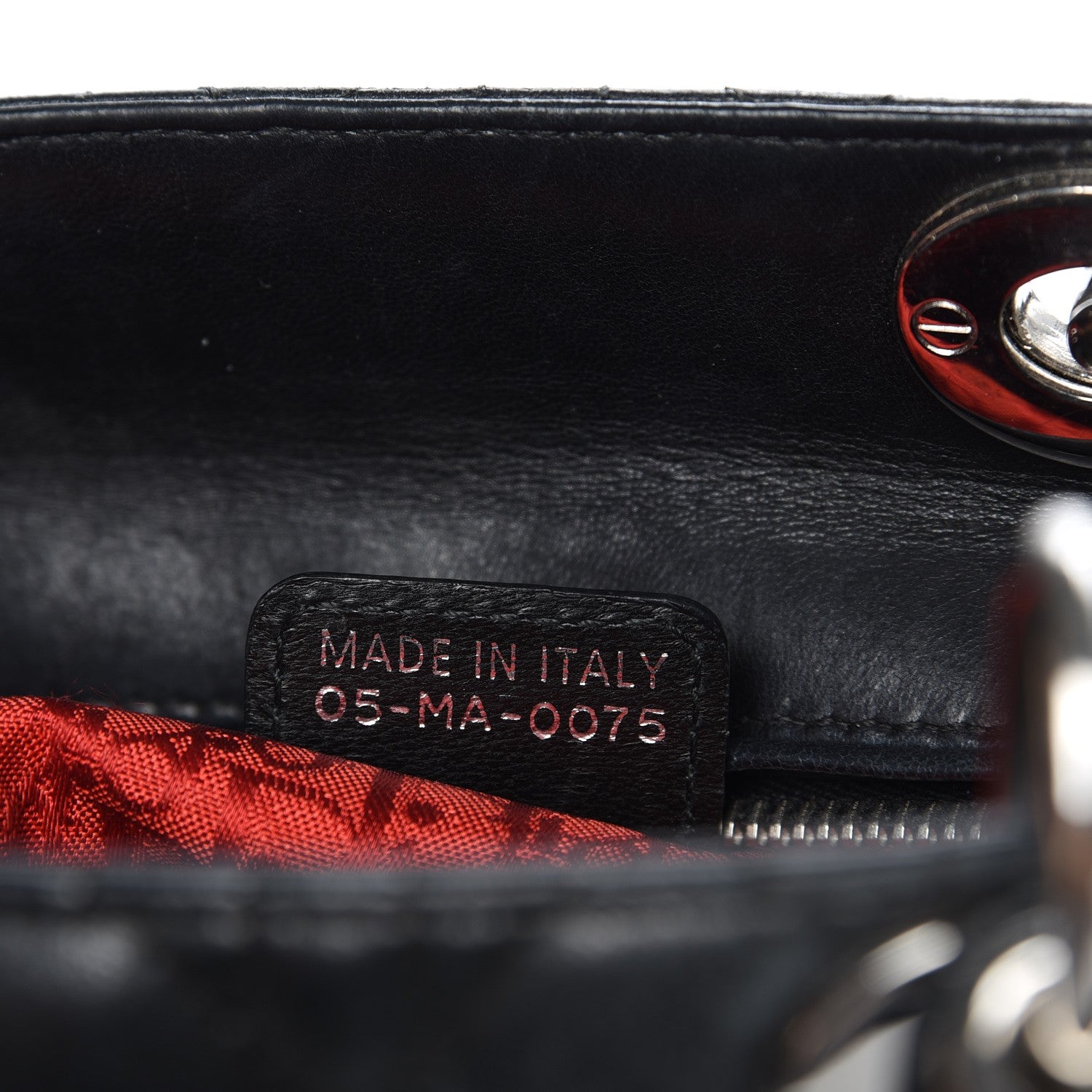 Christian Dior Lambskin Cannage Large Lady Dior Black 8 of 9