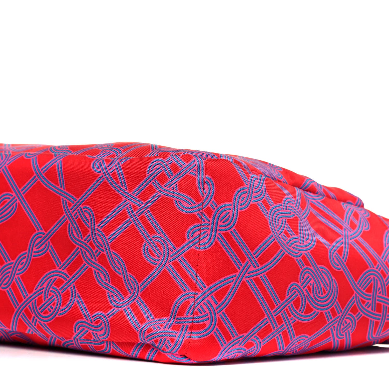 Hermes Silk Barenia Noeud Marin Fourbi 25 MM Pouch Rouge de Coeur Fauve 7 of 7
