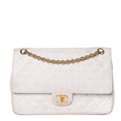 Chanel Lambskin Quilted Medium Double Flap White 1 of 27