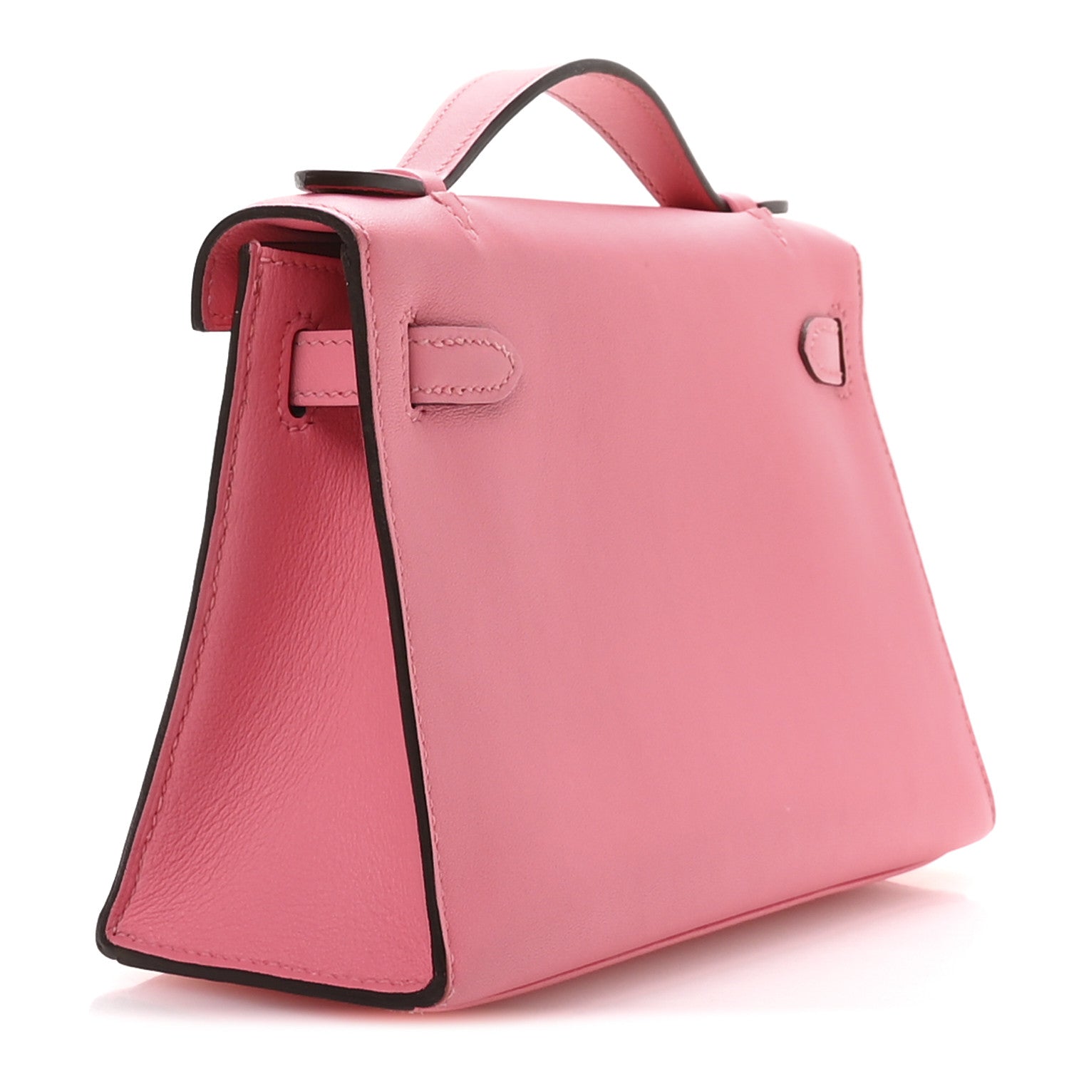 Hermes Swift Kelly Pochette Clutch Rose Azalee 3 of 10
