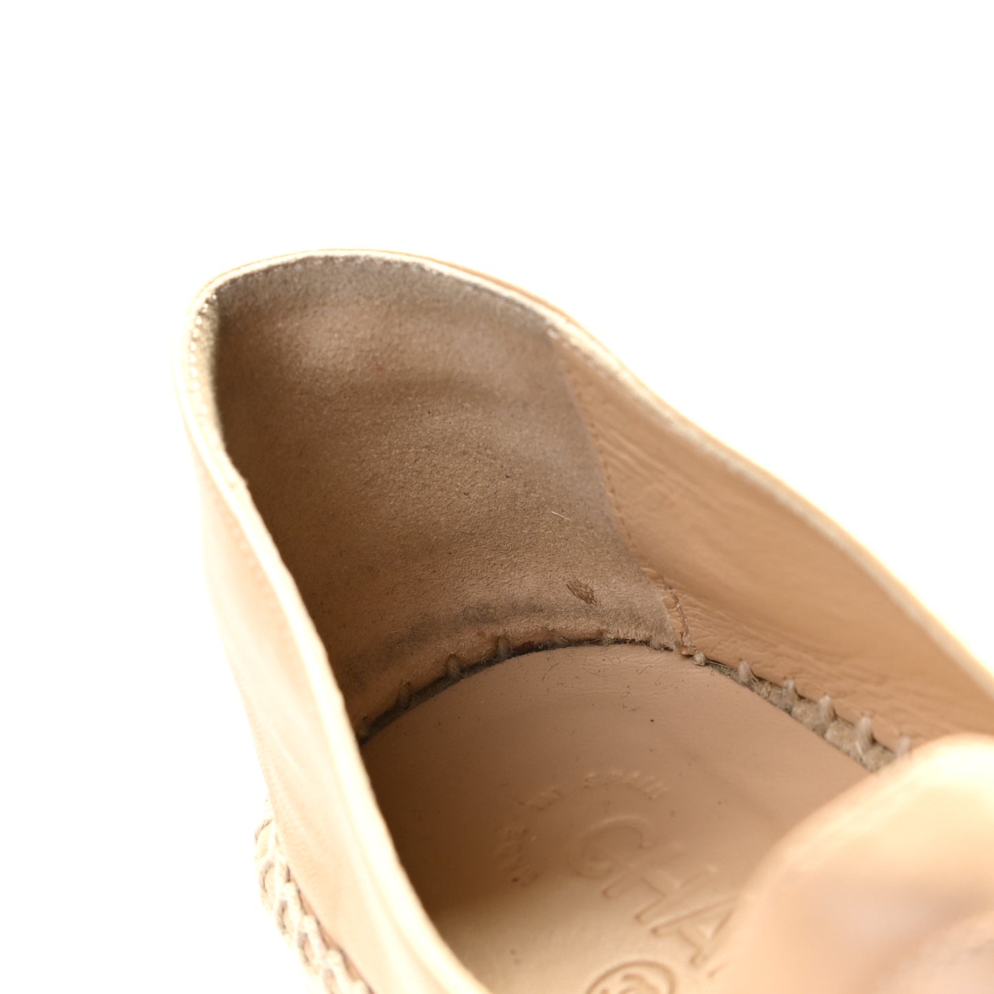 Lambskin CC Espadrilles 40 Beige Black