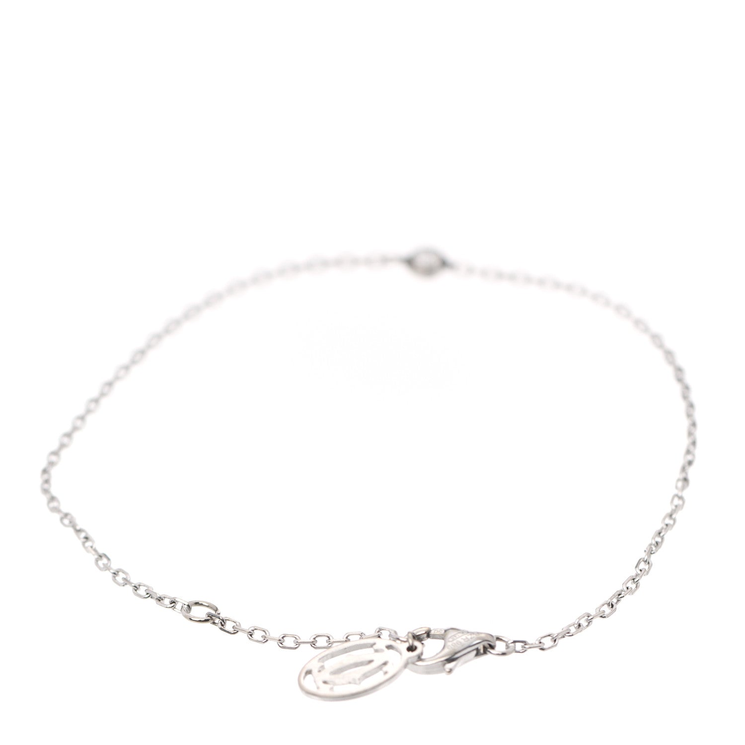 Cartier 18K White Gold Diamond SM D'Amour Bracelet 2 of 6