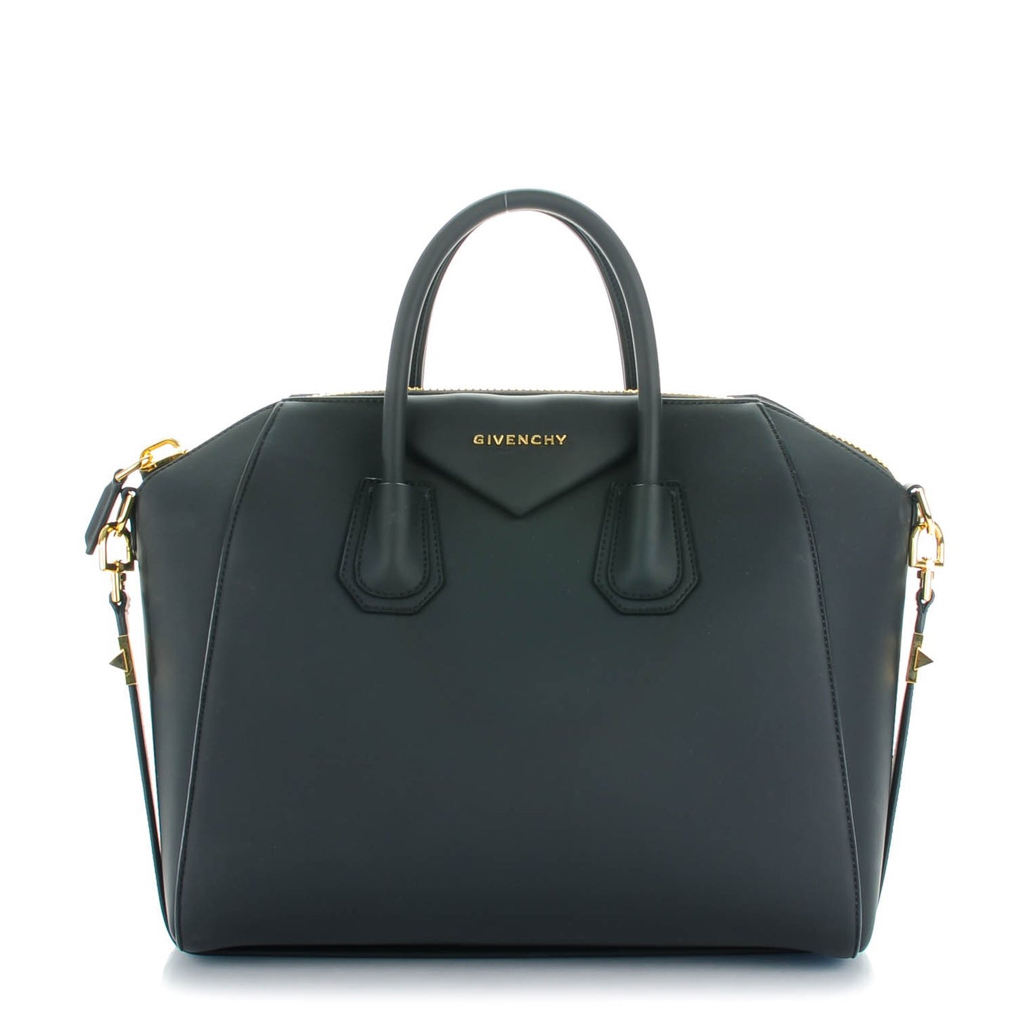 Rubber Effect Calfskin Medium Antigona Black