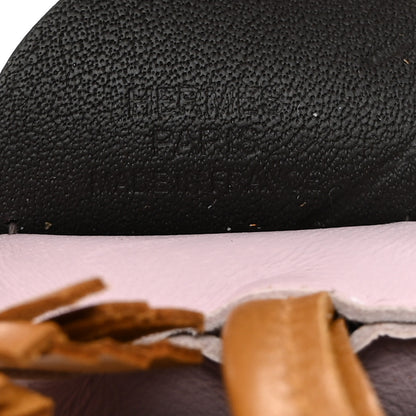 Hermes Milo Lambskin Grigri Rodeo Pegase Horse Bag Charm PM Mauve Pale Sesame Ebene 3 of 5