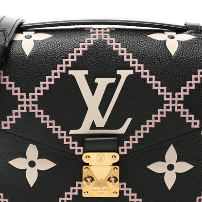 Louis Vuitton Empreinte Monogram Giant Broderies Pochette Metis Black 7 of 9