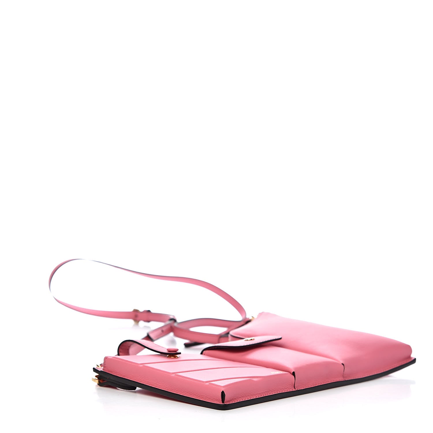 Fendi Vitello Grace Matte 3 Pocket Mini Crossbody Bag Pink 4 of 14