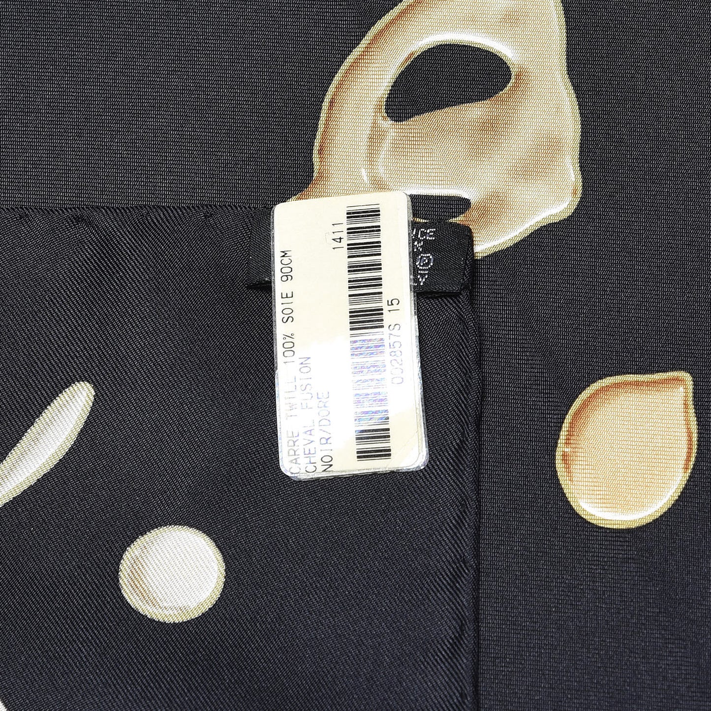 Silk Cheval Fusion Scarf 90 Black Dore