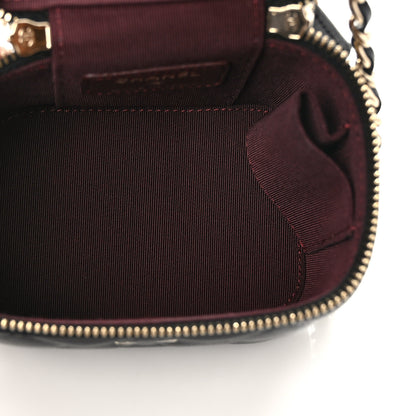 Chanel Lambskin Quilted Mini Vanity Case With Chain Black 5 of 10
