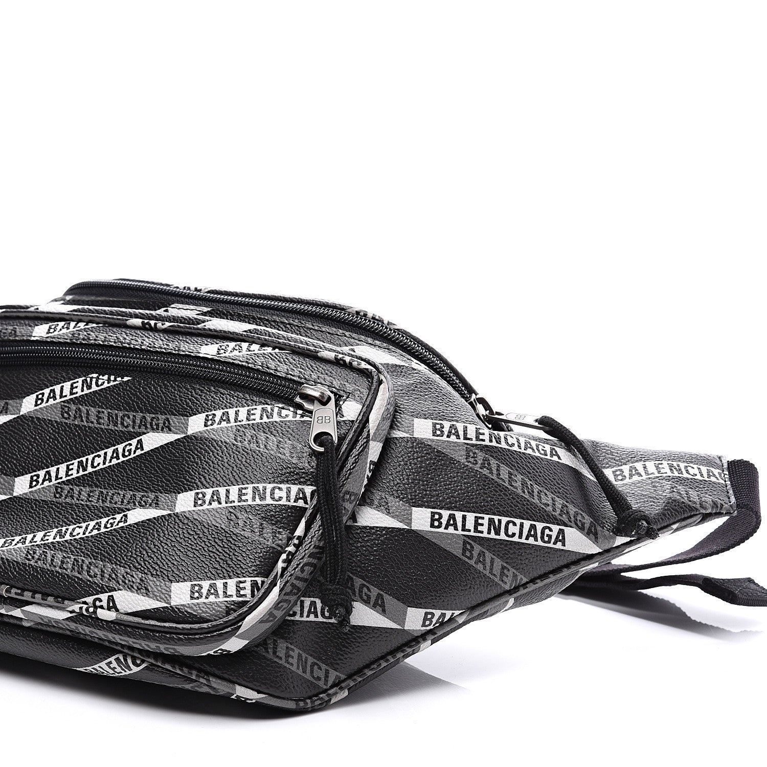 Balenciaga Coated Canvas Losange Monogram Explorer Belt Bag Black Grey 9 of 10