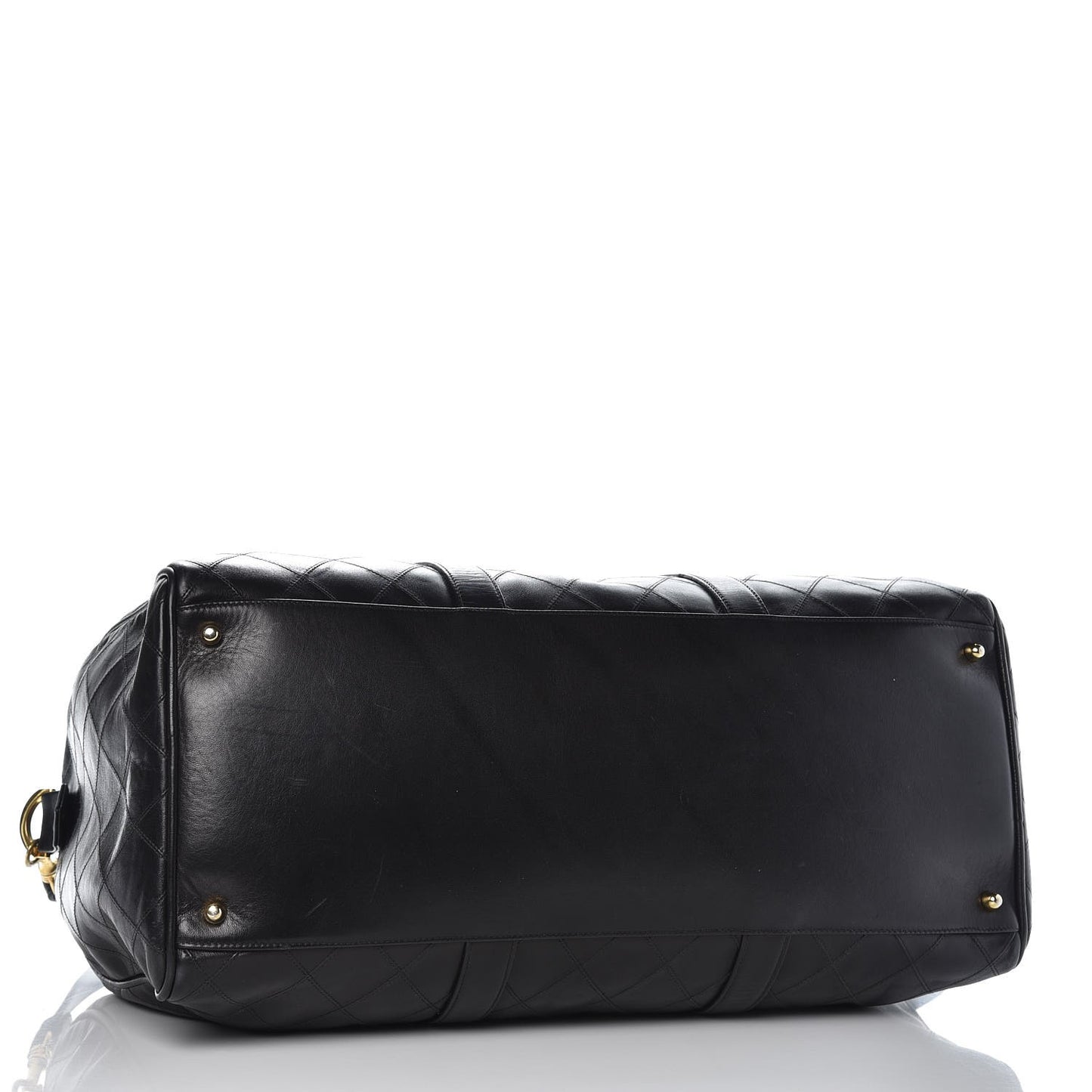 Calfskin Stitched Duffel Bag Black