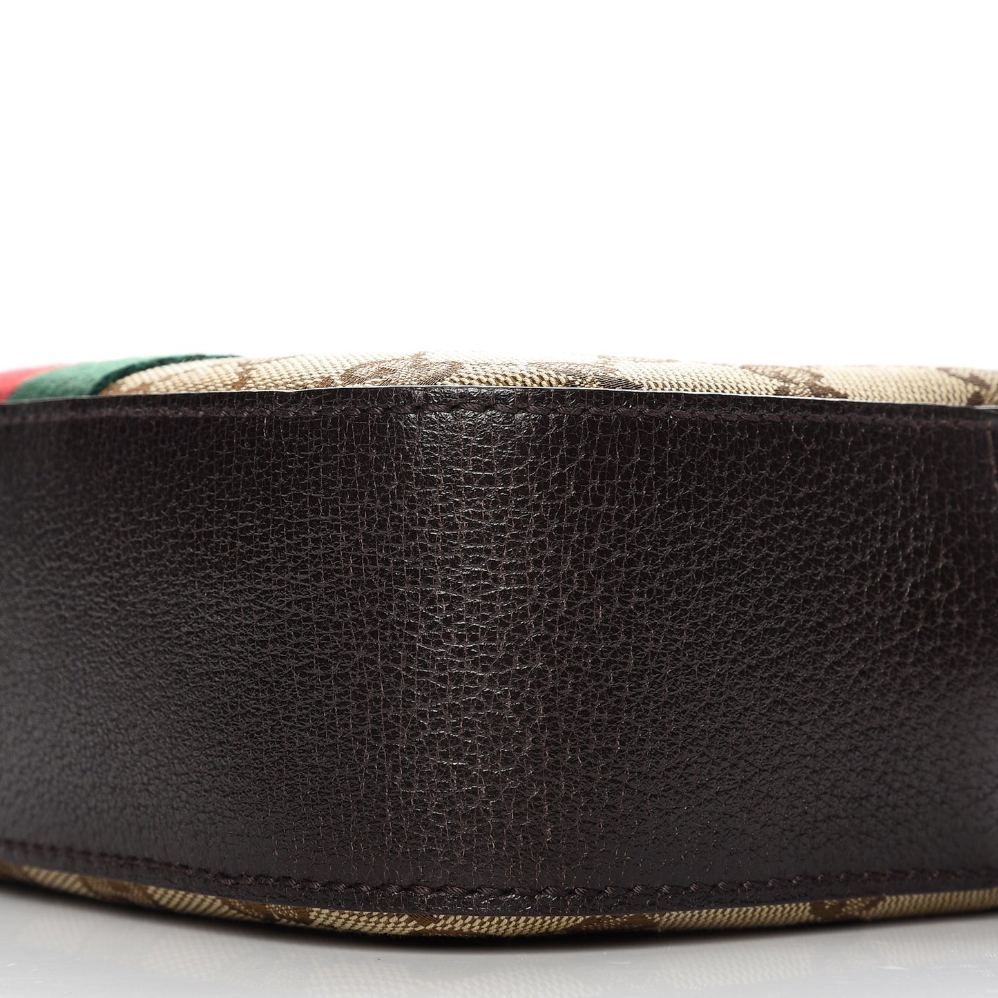 GG Supreme Monogram Web Small Webby Bee Shoulder Bag Dark Brown