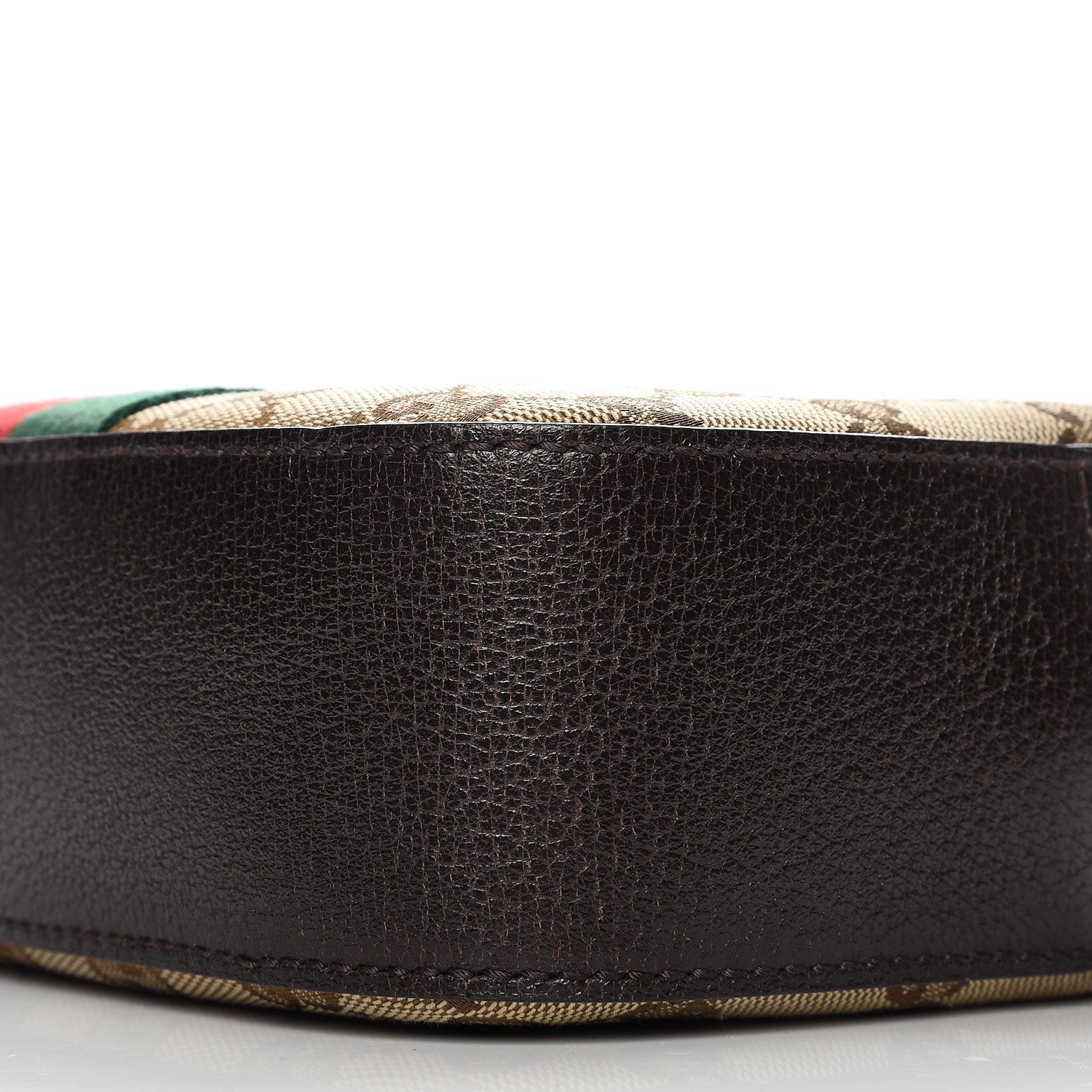 Gucci GG Supreme Monogram Web Small Webby Bee Shoulder Bag Dark Brown 9 of 9