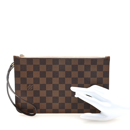Louis Vuitton Damier Ebene Neverfull MM GM Pochette Rose Ballerine 2 of 6