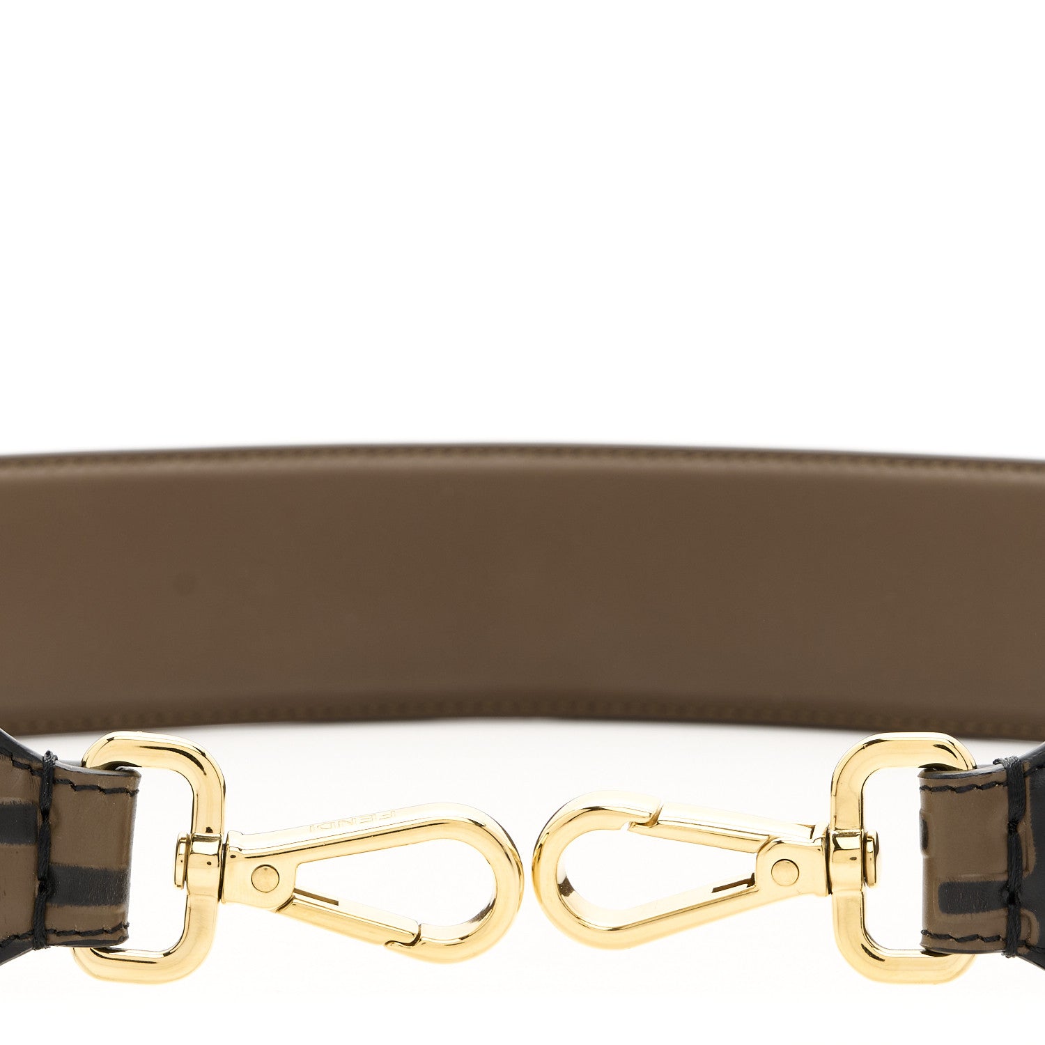 Fendi Vitello Century Bi-Color FF 1974 Embossed Strap You Maya Black 3 of 4