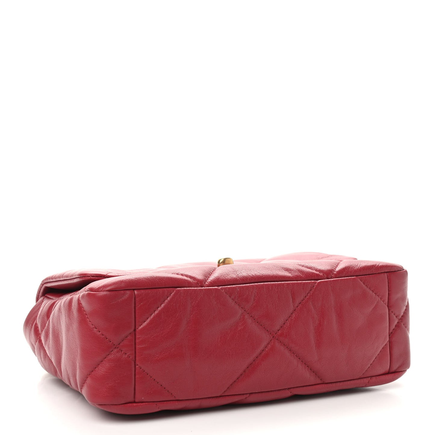 Goatskin Quilted Medium Chanel 19 Flap Red