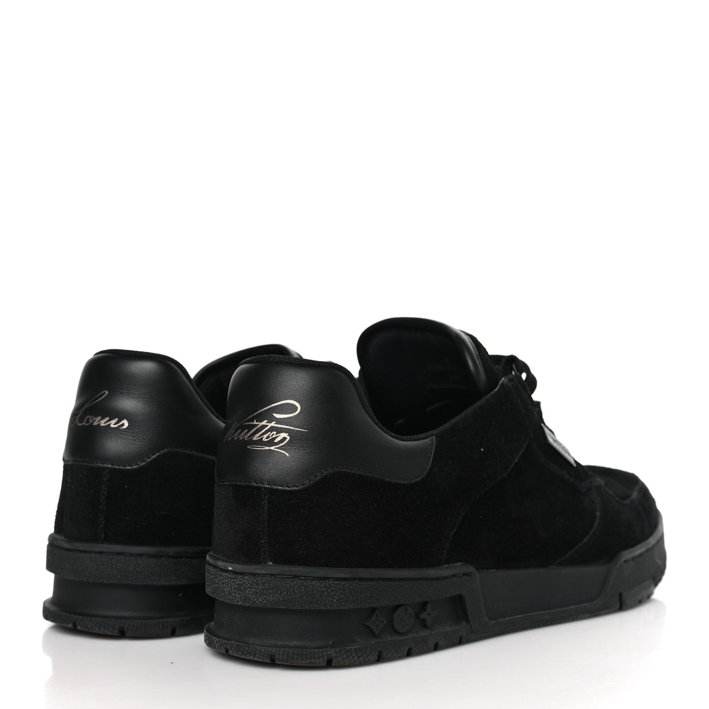 Suede Mens LV Trainer Sneakers 7.5 Black