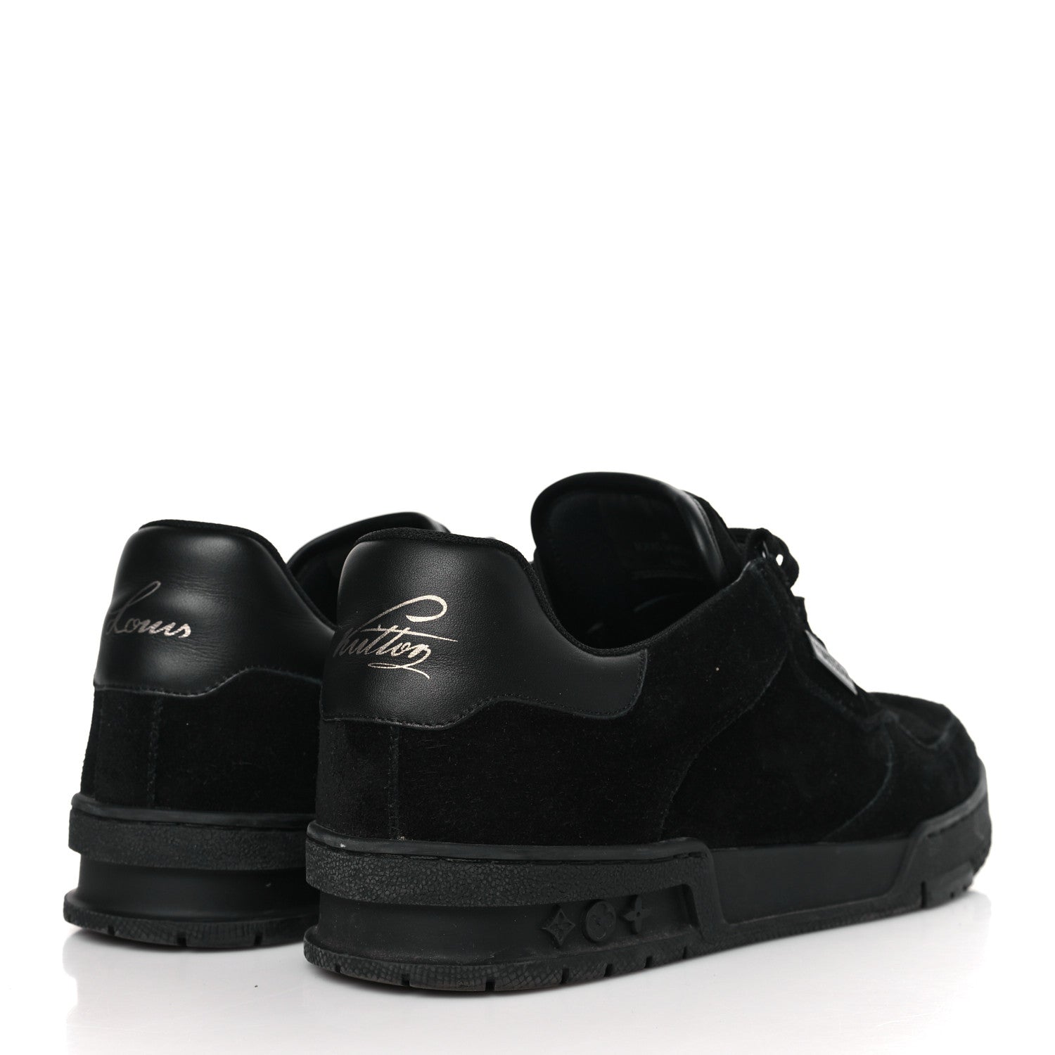 Louis Vuitton Suede Mens LV Trainer Sneakers 7.5 Black 4 of 7