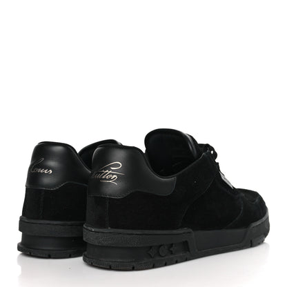 Louis Vuitton Suede Mens LV Trainer Sneakers 7.5 Black 4 of 7