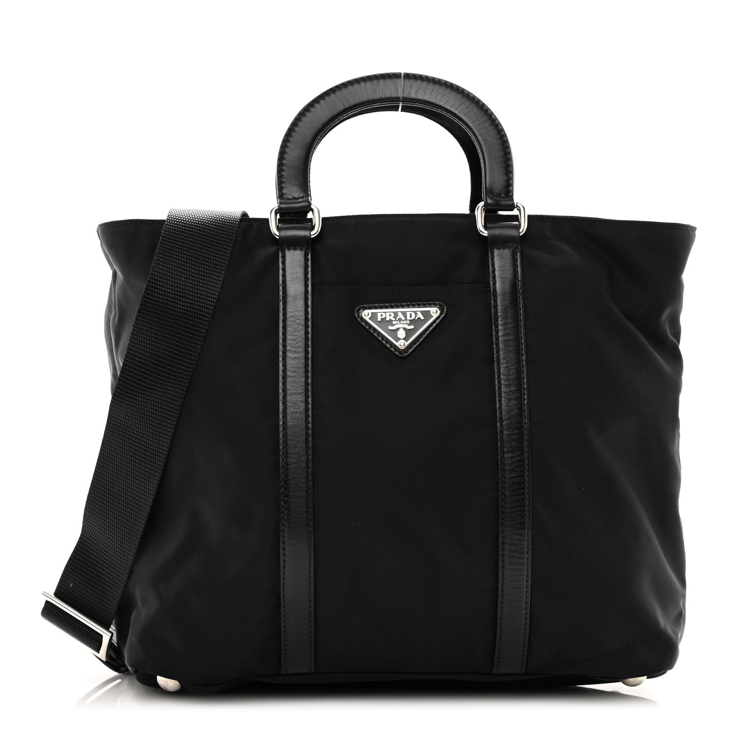 Prada Tessuto Nylon Saffiano Tote Black 1 of 9