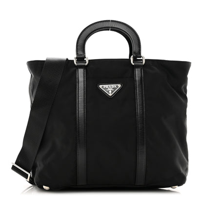 Prada Tessuto Nylon Saffiano Tote Black 1 of 9