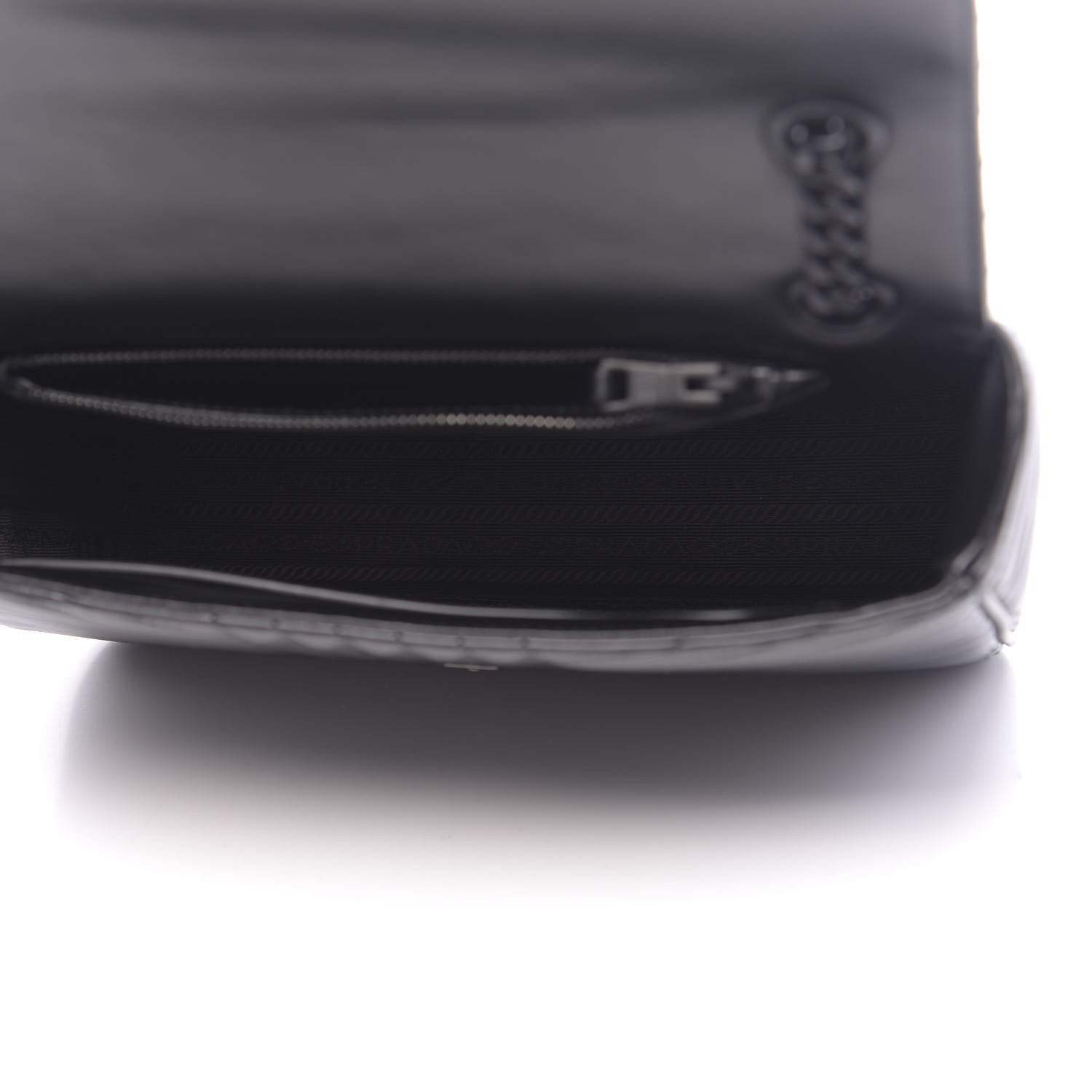 Prada Soft Calf Impunture Diagramme Flap Black 5 of 9