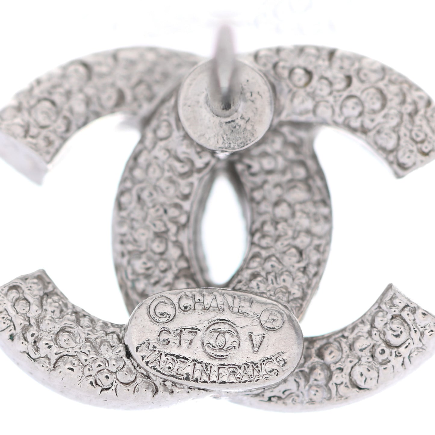 Crystal CC Earrings Silver