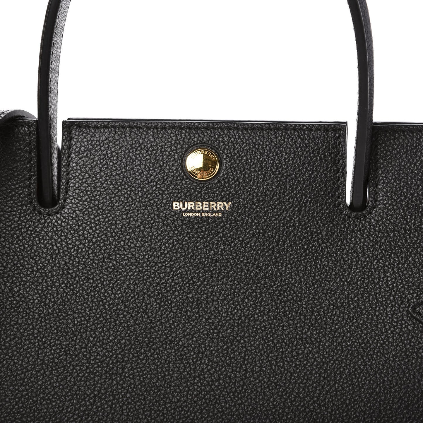Grainy Calfskin Small Title Bag Black