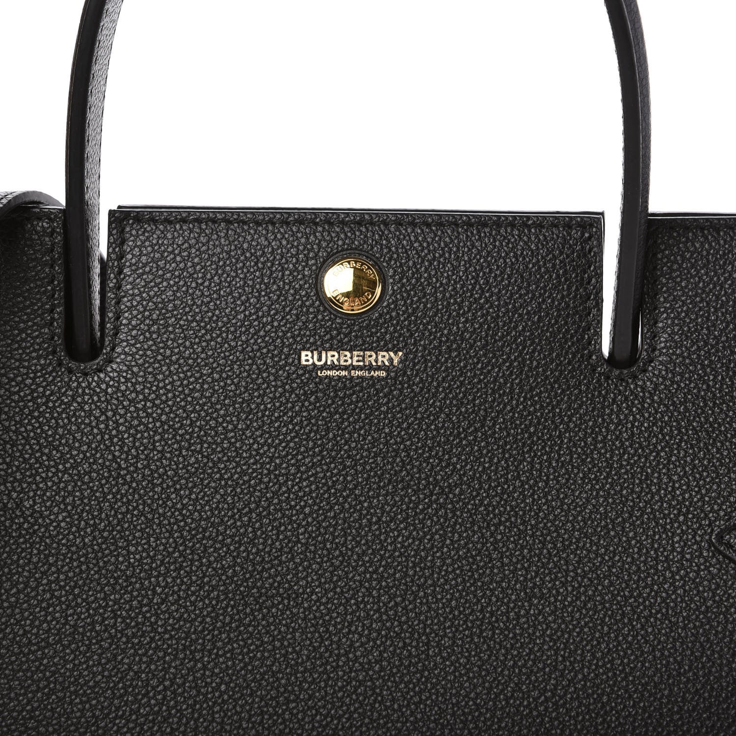 Burberry Grainy Calfskin Small Title Bag Black 9 of 10