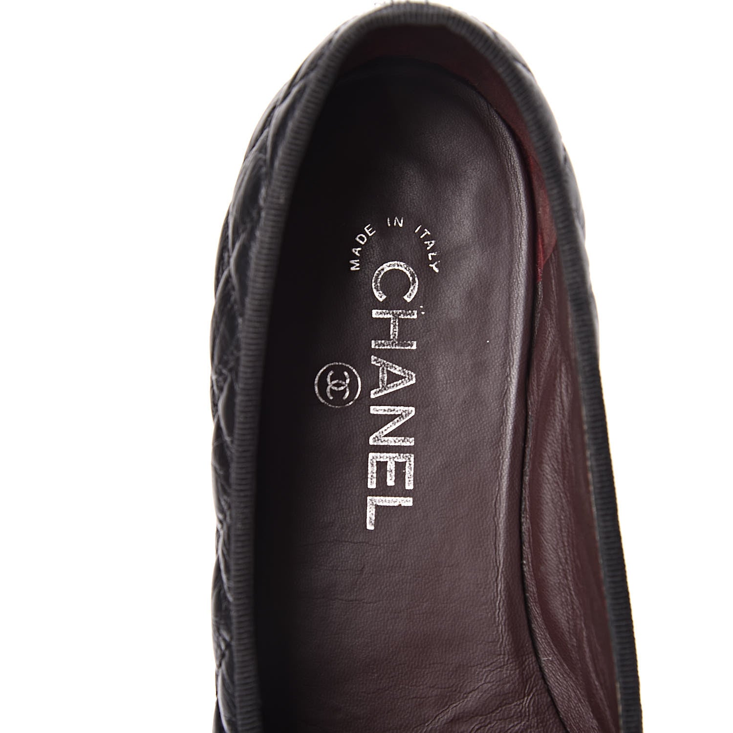 Chanel Aged Calfskin Quilted Cap Toe Ballerina Flats 40 Black 11 of 18