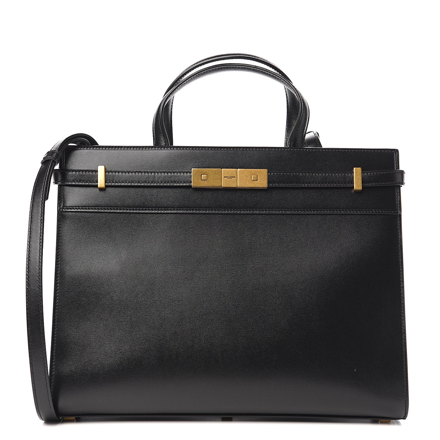 Saint Laurent Calfskin Small Manhattan Shopper Tote Black 1 of 9