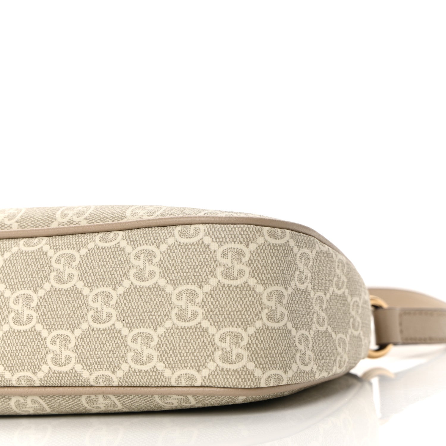 Gucci GG Supreme Monogram Textured Dollar Calfskin Small Ophidia Hobo Beige Mystic White Oatmeal 9 of 10