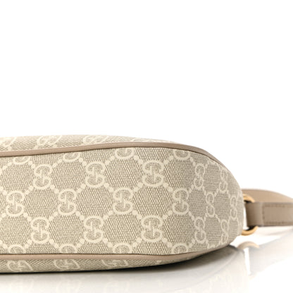 Gucci GG Supreme Monogram Textured Dollar Calfskin Small Ophidia Hobo Beige Mystic White Oatmeal 9 of 10