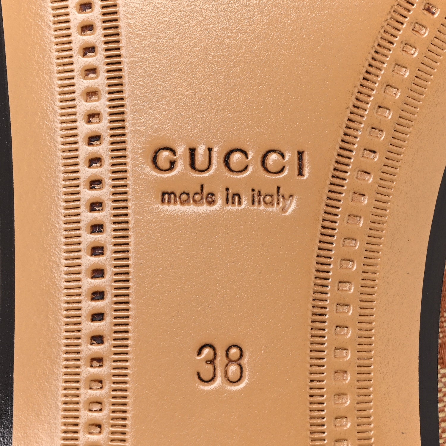 Gucci Canvas GG Monogram Horsebit Womens Jordaan Loafers 38 Beige Ruggine Rust 8 of 11
