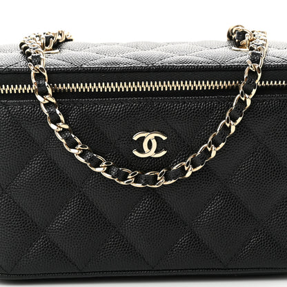 Chanel Caviar Quilted Small Vanity Case With Chain Black 9 of 12