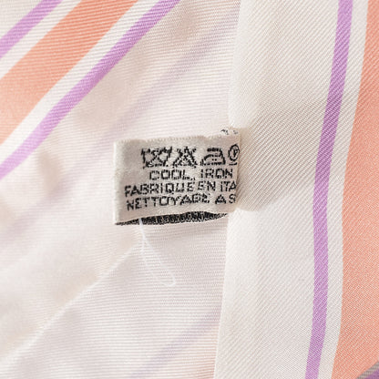 Chanel Silk Scarf Beige Violet 4 of 5